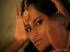 Gorgeous, brand-new Indian gorgeous model wearing a red outfit
